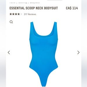 Skims essential scoop neck body suit. Size S/M.. it’s a bit too long for me.
